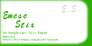 emese stix business card